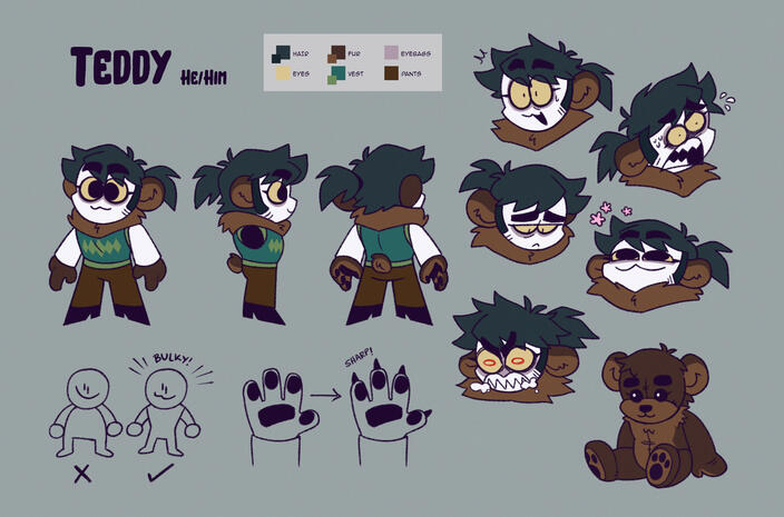 Teddy-Spooky Month Concept